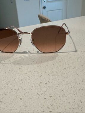 Ray-Ban Polished Copper Frame Sunglasses with Brown Gradient Lenses